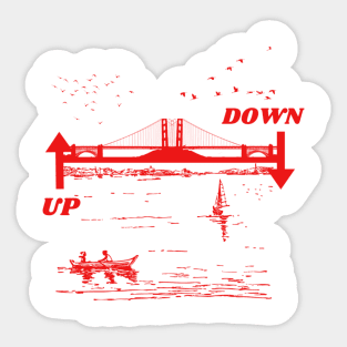 Up end down Sticker